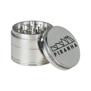 Piranha Pollinator Aluminum Grinder | 4pc | 2.2" - Silver