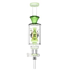 Pulsar Beaker Perc Vapor Vessel 2.0 w/ Quartz Tip | 8.5" | 14mm F - Green