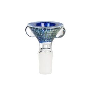 Pulsar Bubble Matrix Cone Style Herb Bowl - 19mm Male / Pulsar Bubble Matrix Blue