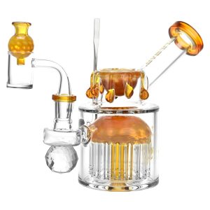 Pulsar Day Drippin' Glass Dab Rig Set | 6" | 14mm F - Honey