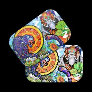 Pulsar Metal Rolling Tray with Lid - Psychedelic Jungle