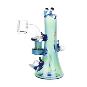Pulsar Snail Smoochies Glass Dab Rig | 6" | 14mm F - Blue