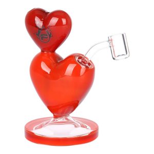 Pulsar Two-Hearted Glass Dab Rig | 6.5" | 14mm F - Red