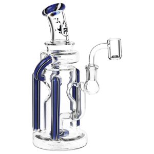 Pulsar Wig Wag Space Station Recycler Glass Dab Rig | 8.5" | 14mm F - Blue