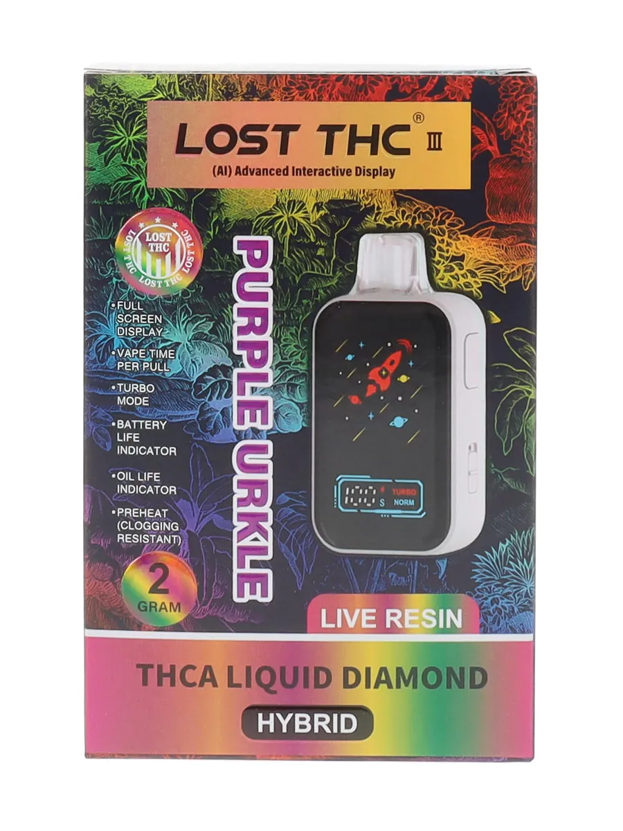 Purple Urkle Lost THC THC A Liquid Diamond Disposable 2G