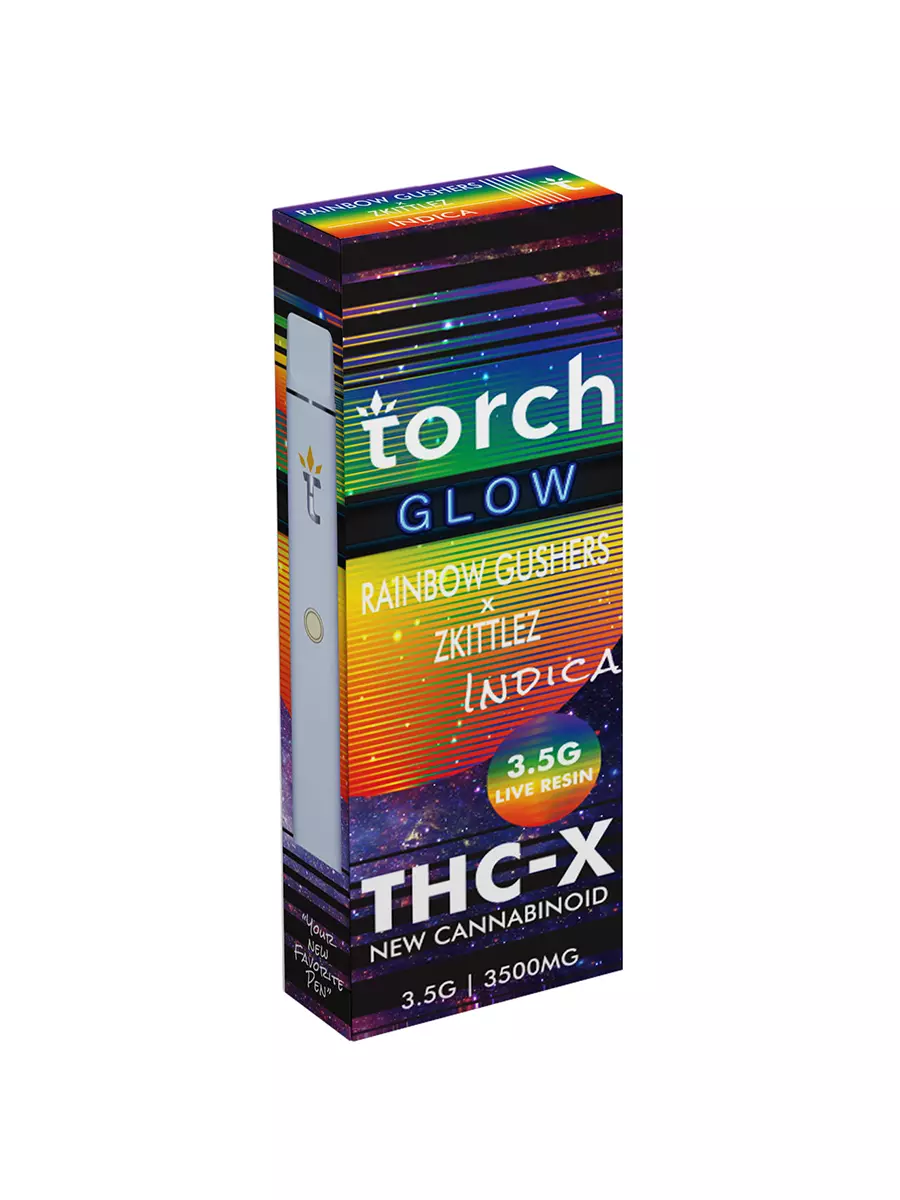 Rainbow Gushers Zkittlez Torch Glow Live Resin THC X Vape 3
