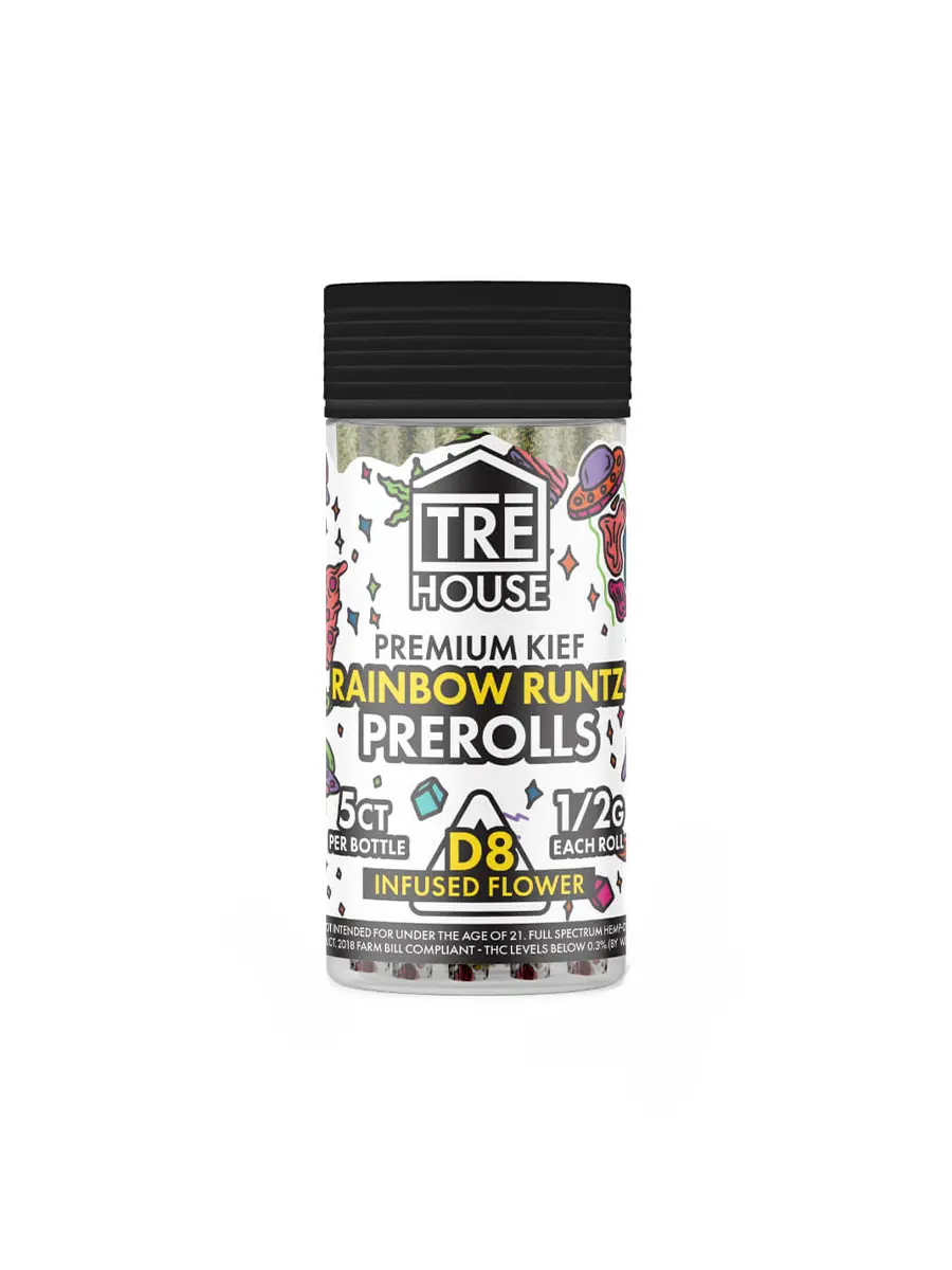 Rainbow Runtz Tre House Delta 8 Prerolls 12G