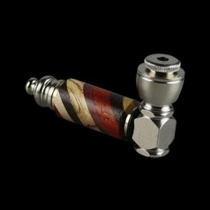 Rainbow Wood & Stainless Steel Hand Pipe