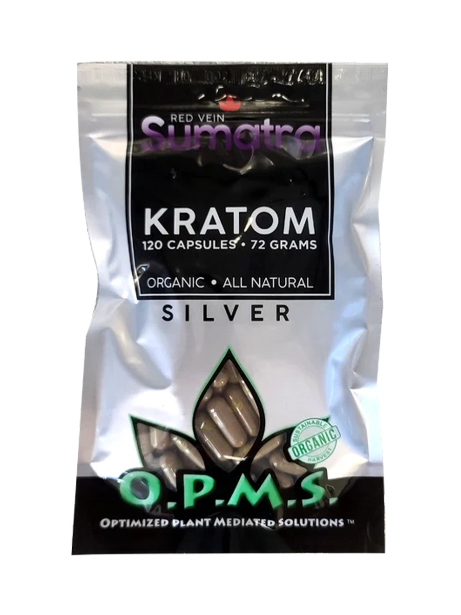 Red Sumatra OPMS Silver Kratom Capsules 120ct