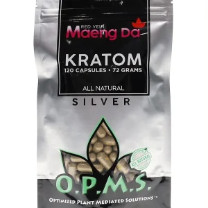 Red Vein Maeng Da OPMS Silver Kratom Capsules 120ct