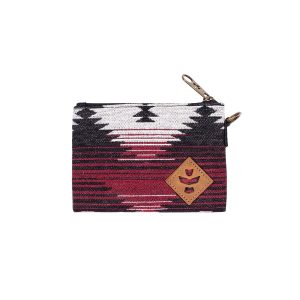 Revelry Mini Broker - Smell Proof Zippered Small Stash Bag - Maroon Pattern