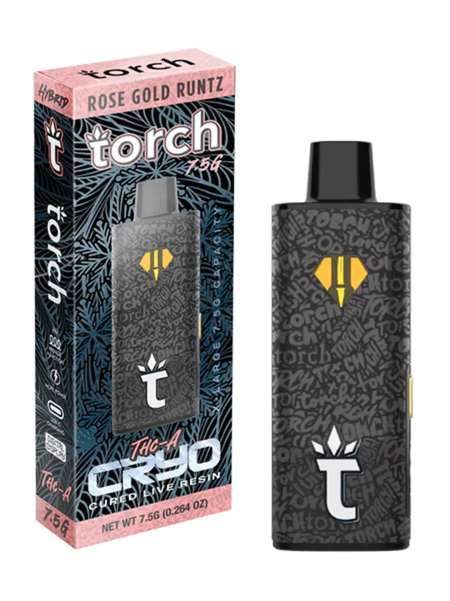 Rose Gold Runtz Torch CRYO THC A Live Resin Disposable 7