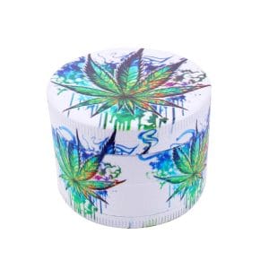 SPLASH ARTWORK HERBAL LEAF 4-PIECE GRINDER - Blue Smoke