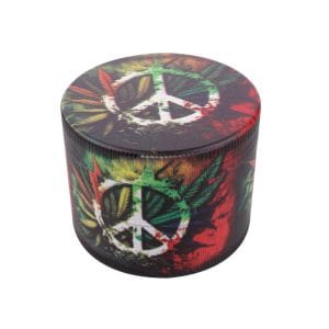SPLASH ARTWORK HERBAL LEAF 4-PIECE GRINDER - Rasta Peace