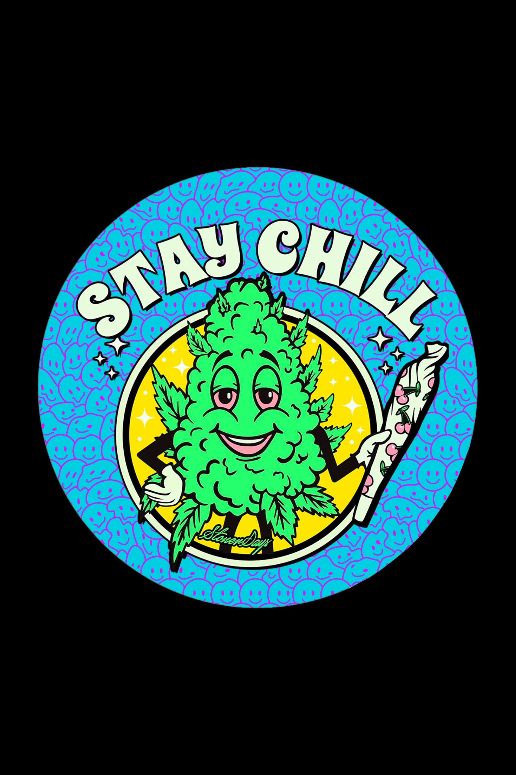 STAY CHILL dab mat round scaled