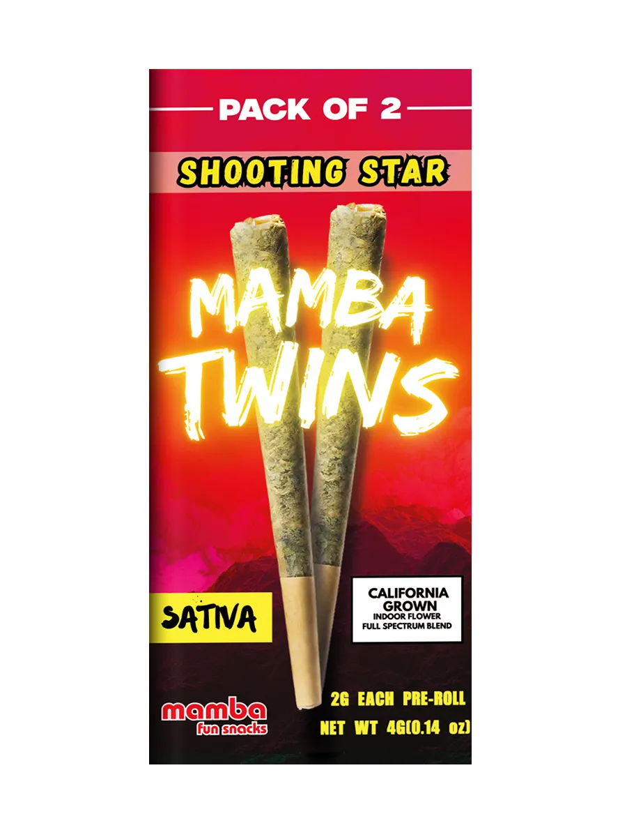 Shooting Star Mamba Twins Full Spectrum Delta 9 Pre Roll 2ct