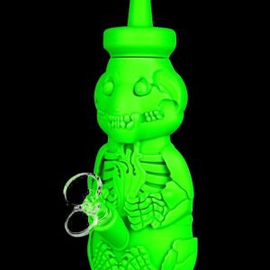 Silicone Honey Bear Skeleton Bubbler Water Pipe