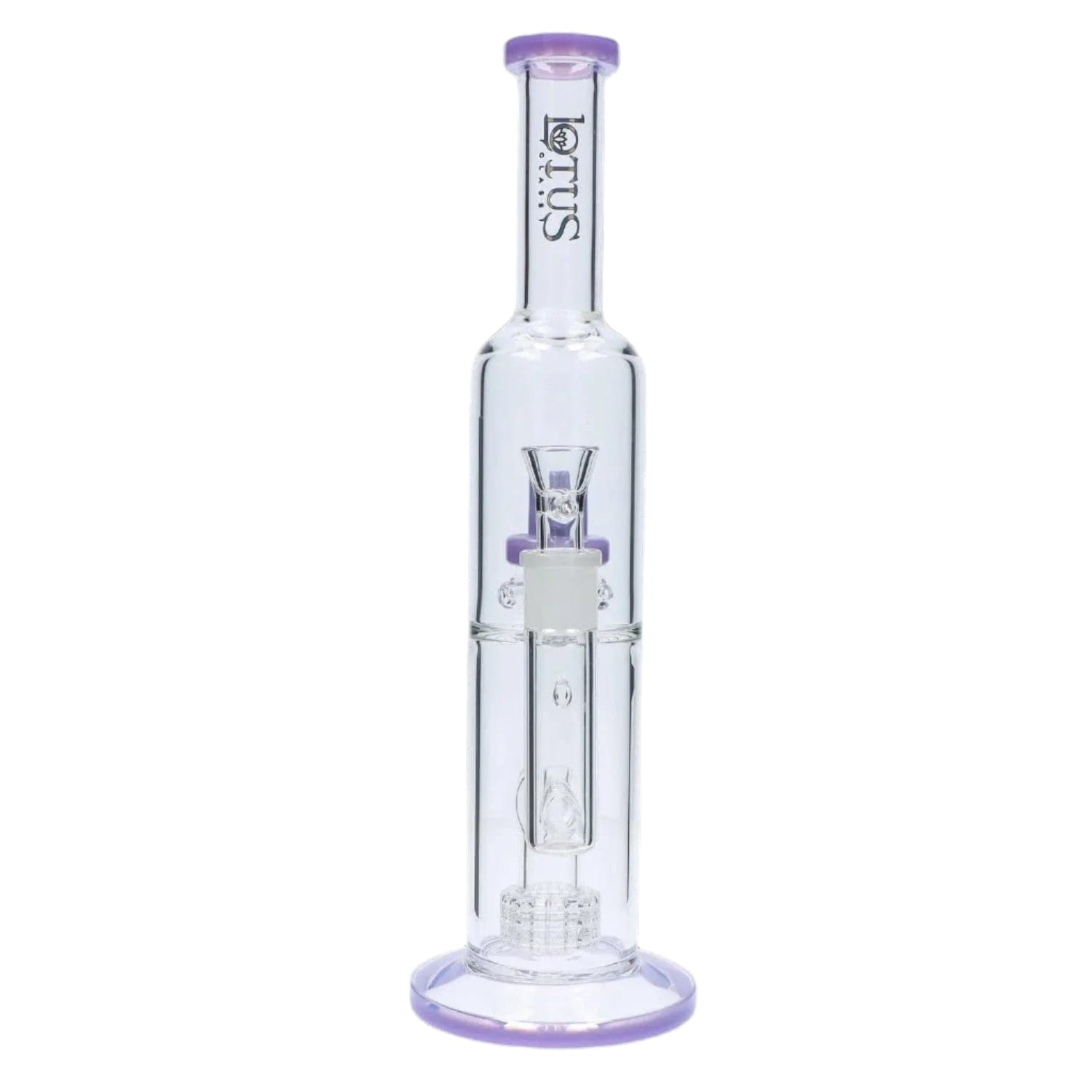 Smoke Cartel Dual Perc with Color Accents Bong - 15 in.