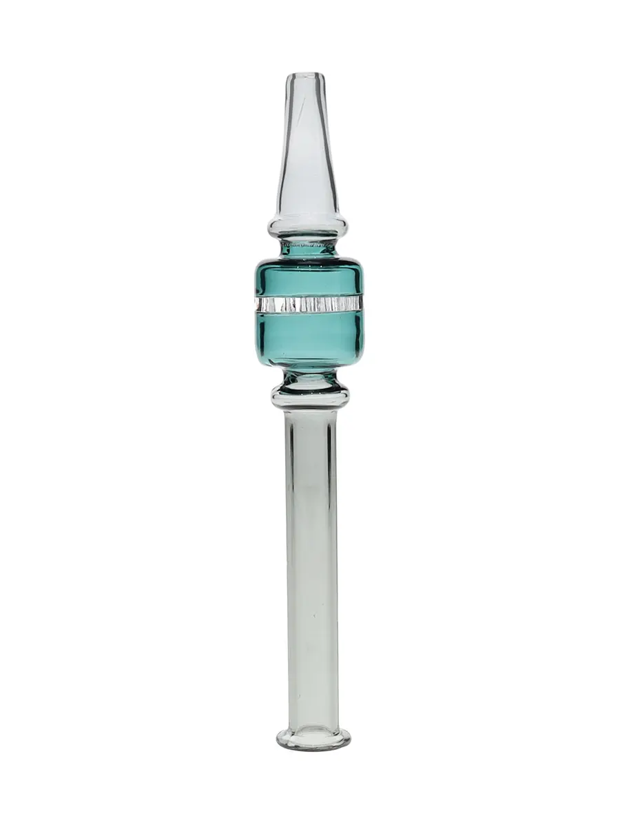 Smoke Grey with Green 6 Square Nectar Collector