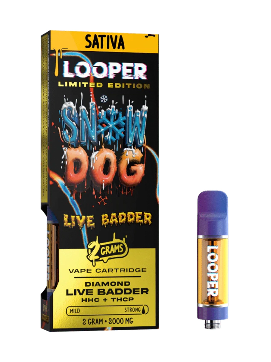 Snow Dog Looper Limited Edition Diamond Live Badder HHCTHC P Vape 2G
