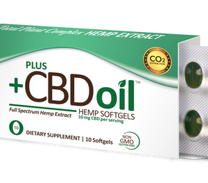 PlusCBD - CBD Softgels Total Plant Complex Formula 10mg - 10 Count