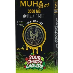 Sour Cherry Limeade Muha Meds New Version Live Resin THCP+HHCP+HHC Vape 3500MG