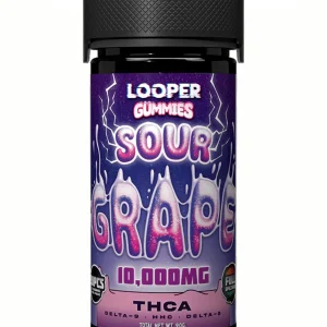 Sour Grape Looper THCA+Delta-8+HHC+Delta-9 Gummies 10 000mg