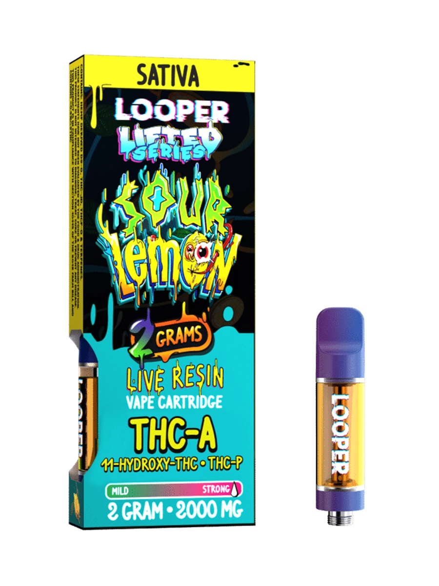 Sour Lemon Looper Lifted Series THC A11 Hydroxy THCTHCP O Vape 2G