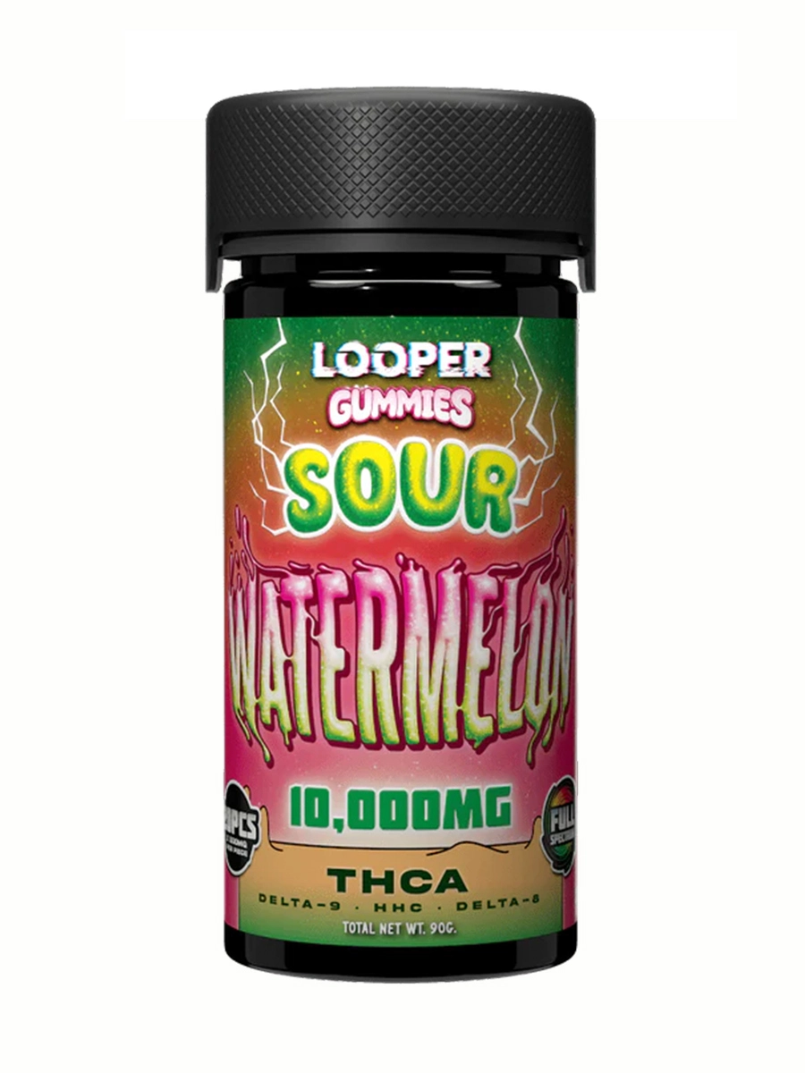 Sour Watermelon Looper THCA Live Badder Delta 8HHCDelta 9 Gummies 10 000mg