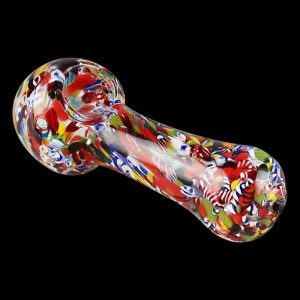 Splatter Frit Glass Hand Pipe