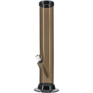 Straight Tube Acrylic Bong 6-9-12-15" - Black / 9 Inch