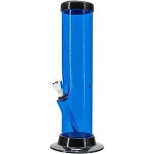 Straight Tube Acrylic Bong 6-9-12-15" - Blue / 9 Inch