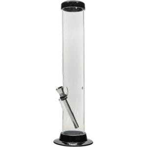 Straight Tube Acrylic Bong 6-9-12-15" - Grey / 6 Inch