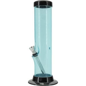 Straight Tube Acrylic Bong 6-9-12-15" - Light Blue / 12 Inch