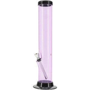 Straight Tube Acrylic Bong 6-9-12-15" - Pink / 12 Inch