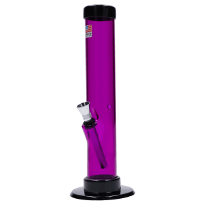 Straight Tube with Carb Hole Acrylic Bong - 9 in.