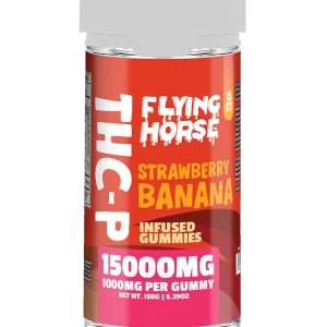 Strawberry Banana Flying Horse THCP Infused Gummies 15000MG 15ct