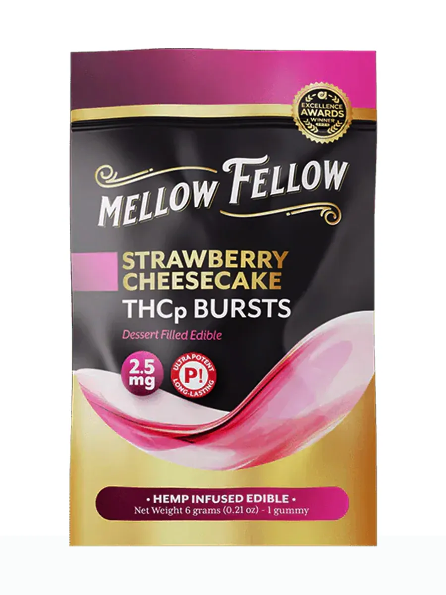Strawberry Cheesecake Mellow Fellow THCP Bursts Edible 2