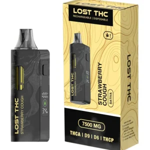 Strawberry Cough Lost THC V2 THC-A Disposable Black Edition 7.5G