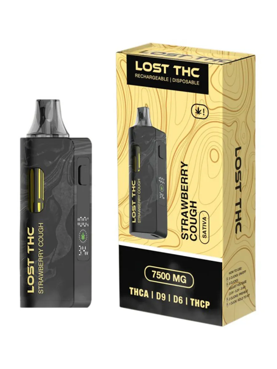 Strawberry Cough Lost THC V2 THC A Disposable Black Edition 7