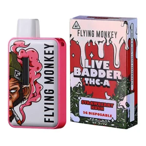 Strawberry Kush Flying Monkey Live Badder THCA Disposable 2G