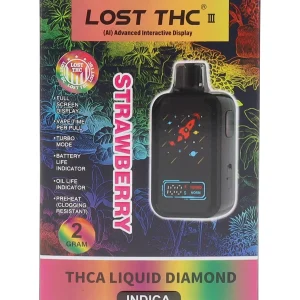 Strawberry Lost THC THC-A Liquid Diamond Disposable 2G