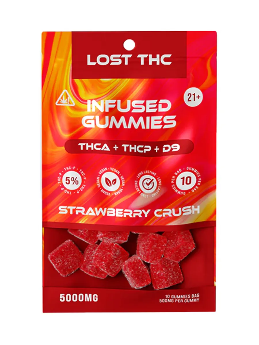 Strawberry Rush Lost THC THCATHCPD9 Infused Gummies 5000MG