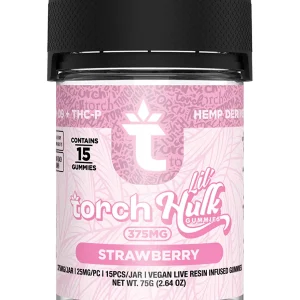 Strawberry Torch Lil Hulk HHC | D9 | THCP Gummies 375mg 15ct