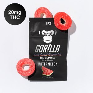 THC Gummies - 20MG Delta 9 (3pc) - Watermelon