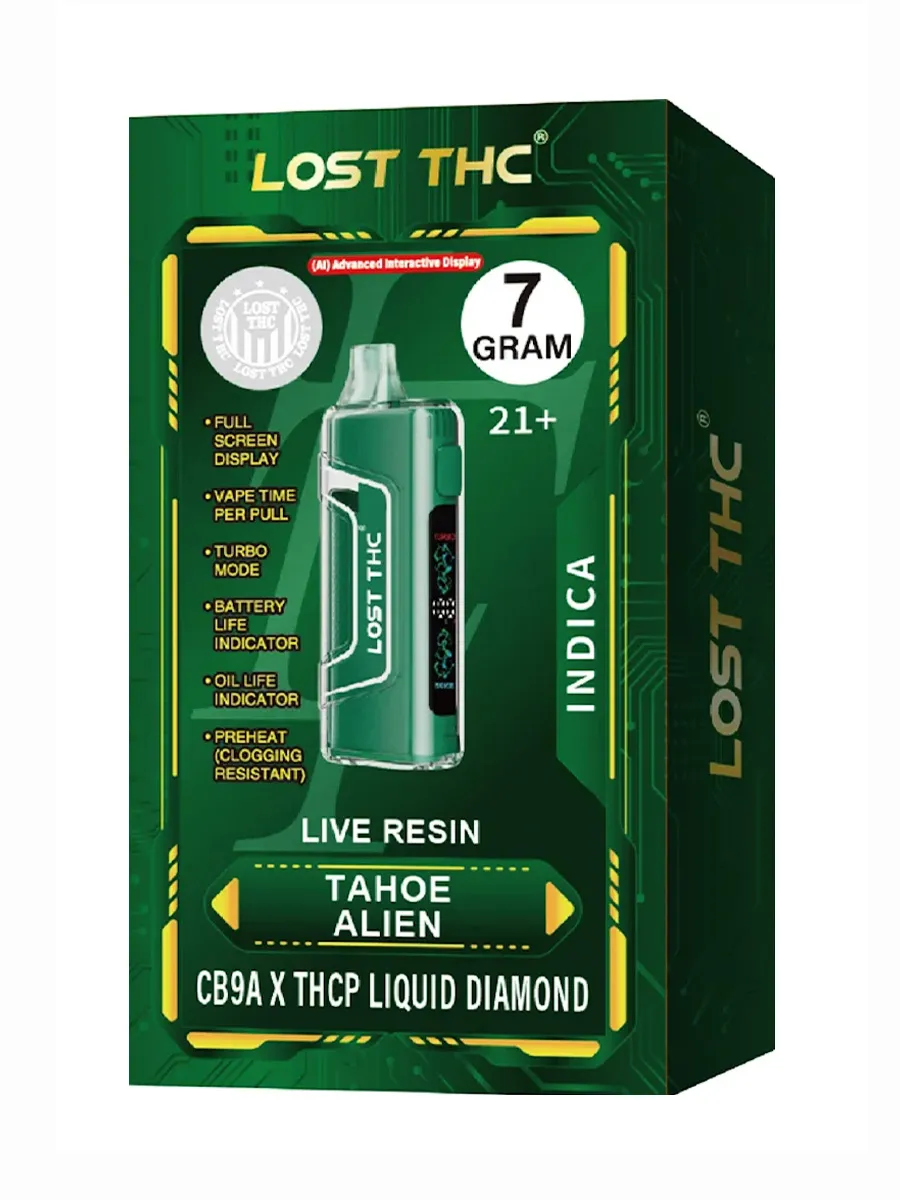 Tahoe Alien Lost THC Live Resin CB9A x THCP Liquid Diamond Disposable 7G