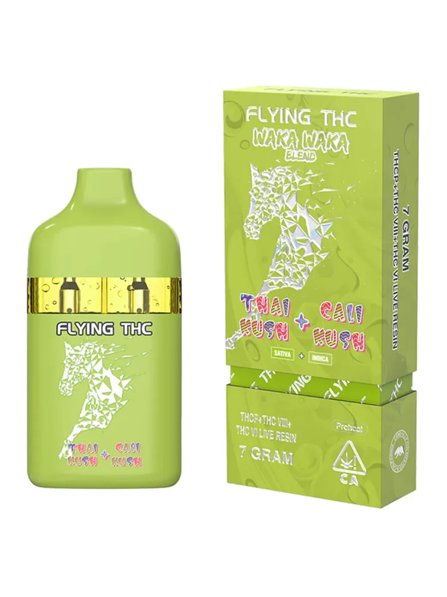 Thai Kush ali Kush Flying Horse THC Waka Waka Blend Disposable Vape 7 G