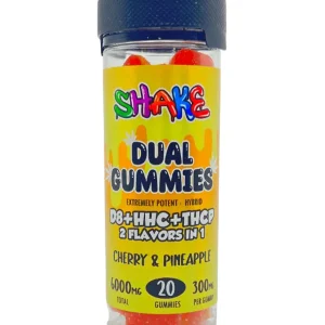 Cherry & Pineapple Shake D8+HHC+THCP 2 Flavors in 1 Dual Gummies 6000mg