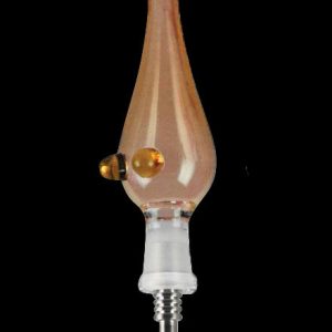 Portable Glass Dab Straw with Titanium Tip