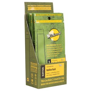 Wildwood Dispensary Grade Live Resin THCA Disposable | 2g | 5ct Display - Redline Rush | Sativa